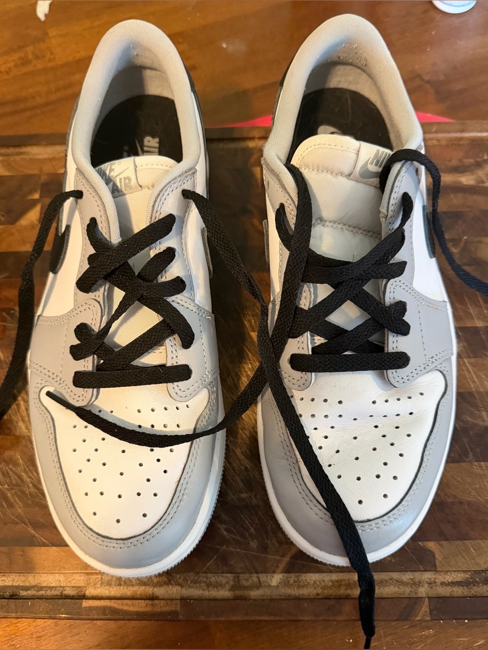 Jordan Men’s White, Gray and Black Low-Top Sneakers